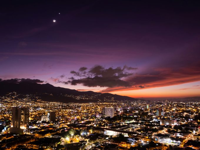 San José at night, Costa Rica