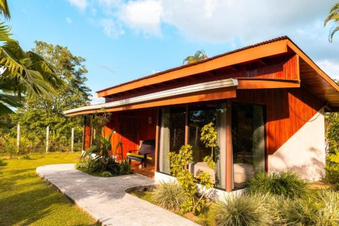CHN-004 eco-lodge for sale, La Fortuna, Arenal, Costa Rica: garden bungalow with terrace